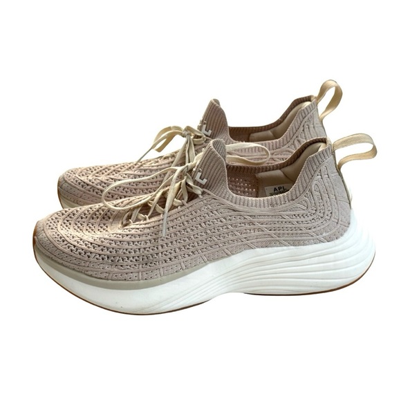 APL Men's 9 TechLoom Zipline Athleitic Running Sneaker Beige Training Casual - Picture 4 of 12
